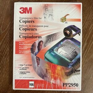 3M PP2950 Transparency Film for High Temperature Copiers 100 Sheets 8.5x11 Inch